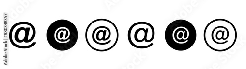  Email address vector sign. symbol @ button. Vector illustration