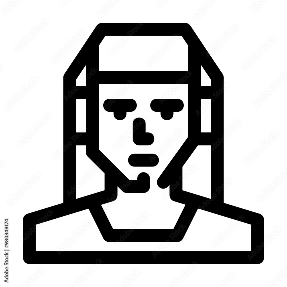 Customer Service Line Icon Vector