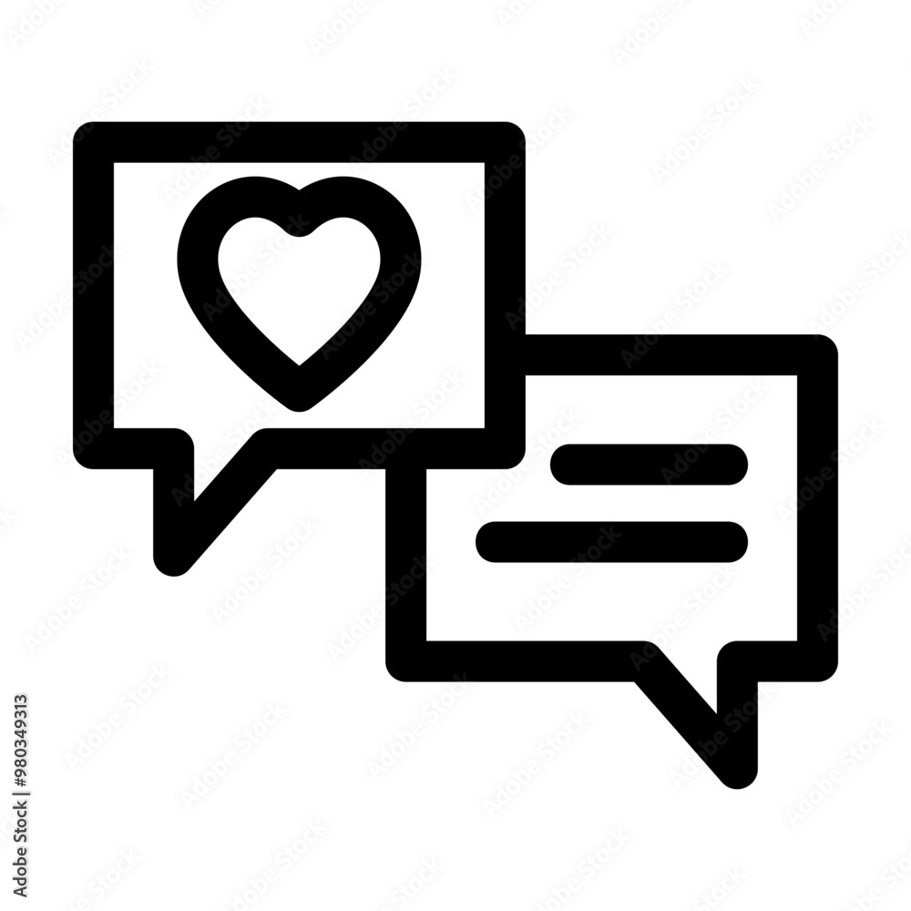 Chat Line Icon Vector Chat Line Icon Vector