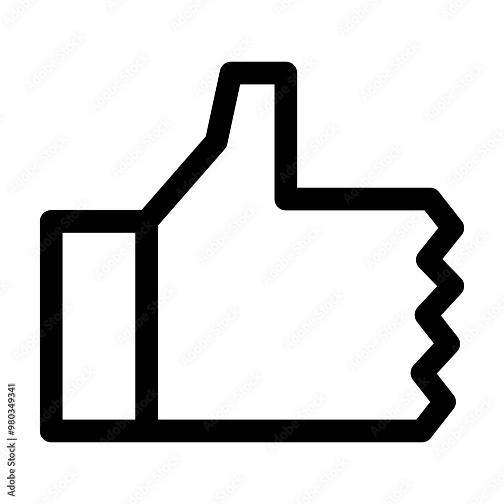 Like Line Icon Vector