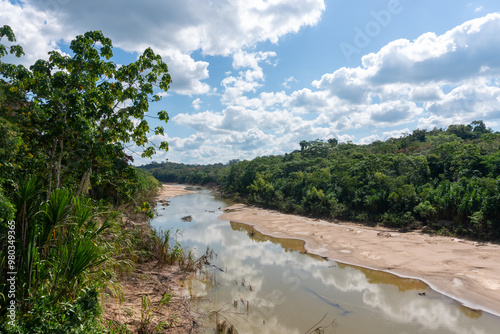 the river in the forest Frontera Madre de Dios Perú
