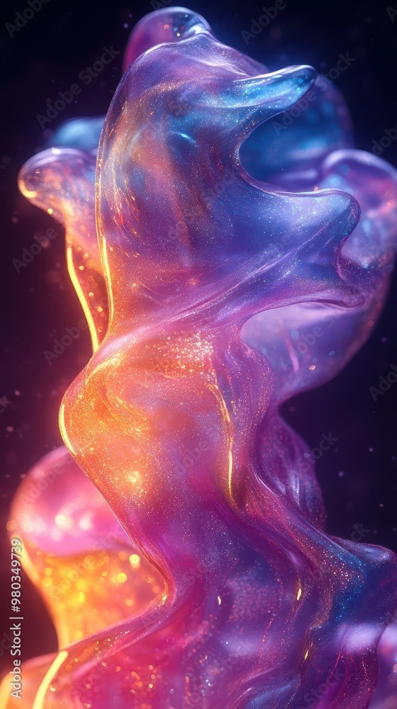 iridescent fluid art mesmerizing swirls of holographic colors in motion creating abstract 3d curved waves against dark background iridescent fluid art mesmerizing swirls of holographic colors in motion creating abstract 3d curved waves against dark background
