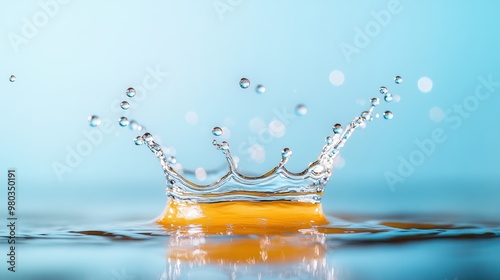 A close up view of a water splash, highlighting the intricate details and patterns of the droplets.