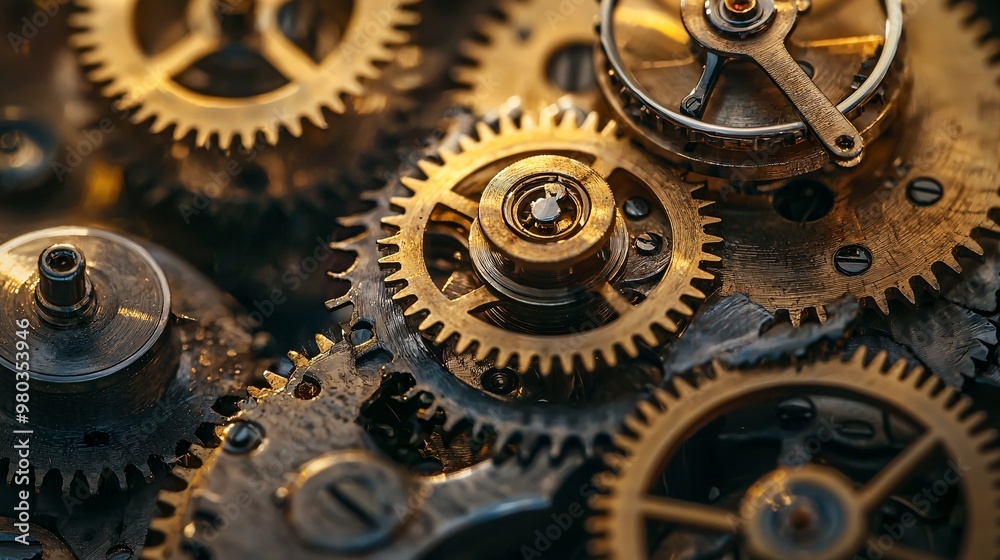 A captivating close-up reveals the exquisite craftsmanship of intricate gears in a vintage timepiece, highlighting the artistry of timekeeping. A captivating close-up reveals the exquisite craftsmanship of intricate gears in a vintage timepiece, highlighting the artistry of timekeeping.