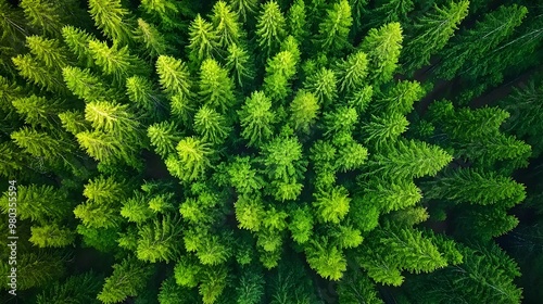 Verdant Forest Canopy Showcasing Nature's Restorative Power and Climate Solutions