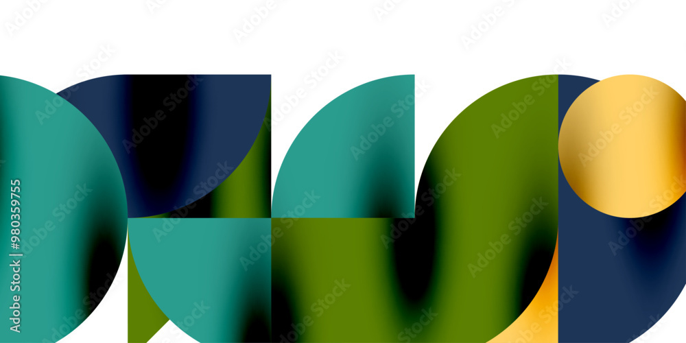 Tech minimal circular shapes geometric art. Vector modern circles Tech minimal circular shapes geometric art. Vector modern circles