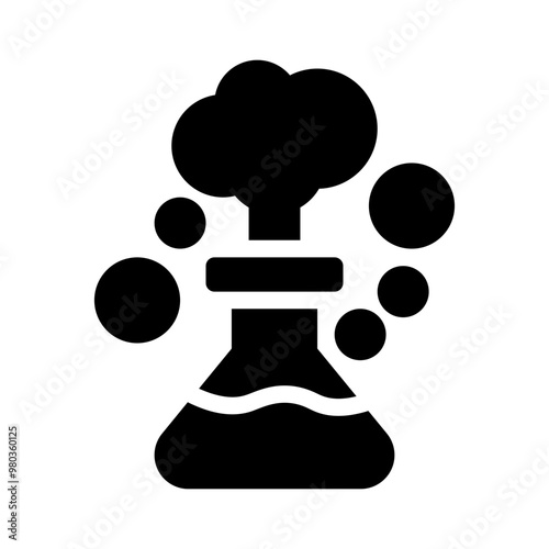 chemical reaction glyph icon