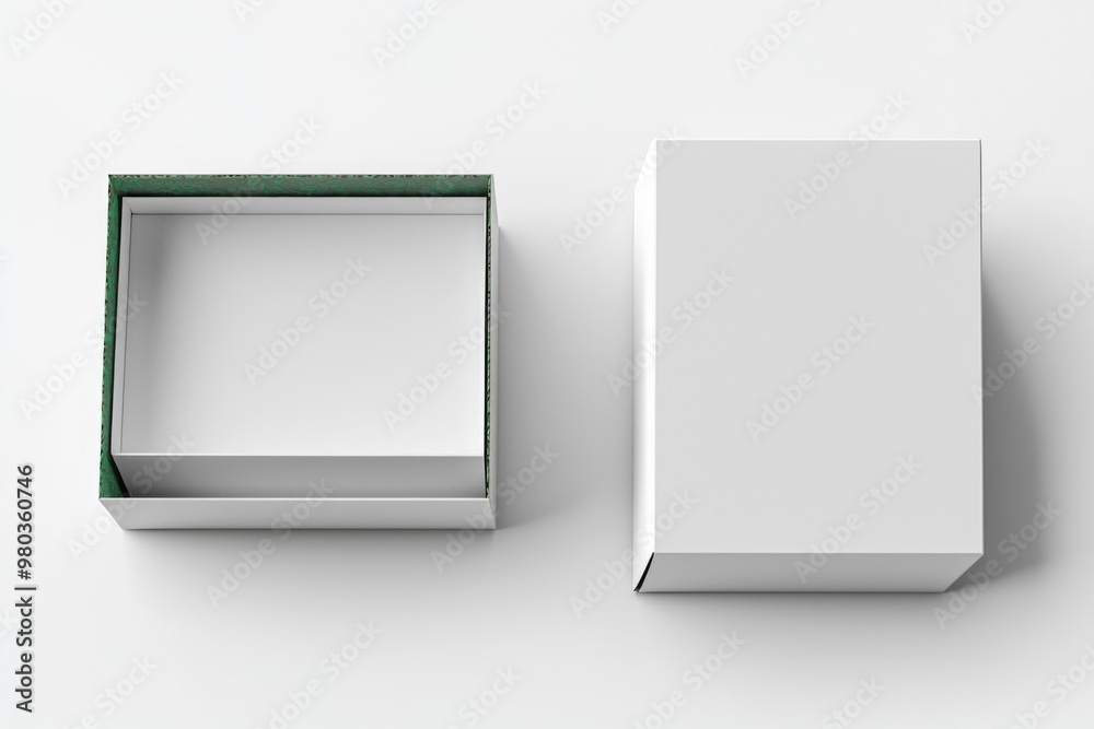 Shoe Box Mockup on Isolated white Background created with Generative AI Shoe Box Mockup on Isolated white Background created with Generative AI