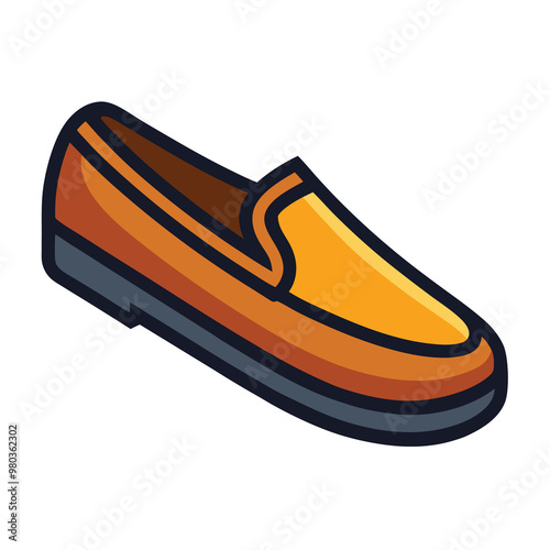 Loafer shoes vector icon illustration on white background.