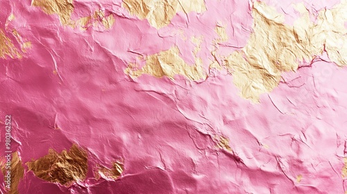 Decorative pinkgold foil texture ideal for enhancing artwork with a luxurious feel photo