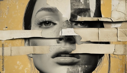 abstract digital collage art background