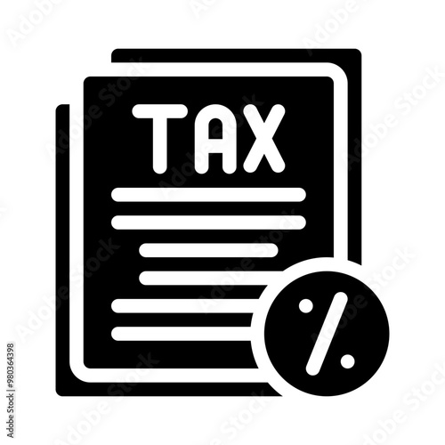 tax glyph icon