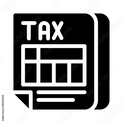 tax glyph icon