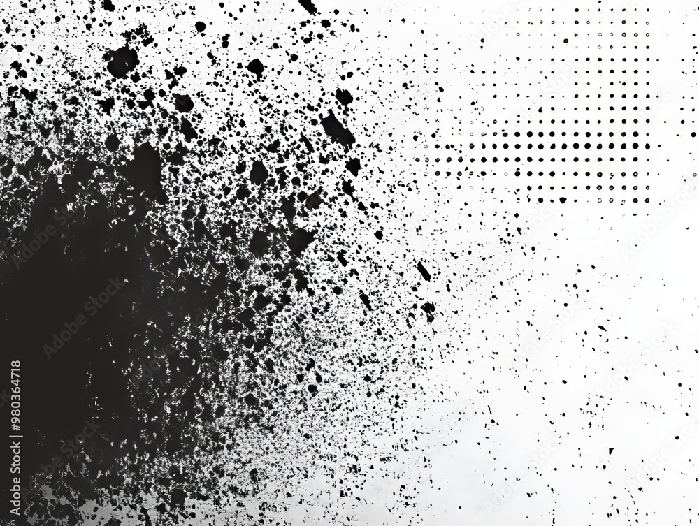 Dynamic Grunge Halftone Gradient Background with Faded Grit Noise Texture Perfect for Retro Pixelated Backdrops or Anime Manga Style Comic Overlays in Vector Graphic Design Projects