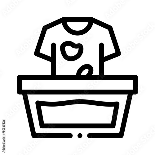 clothes rinsing line icon