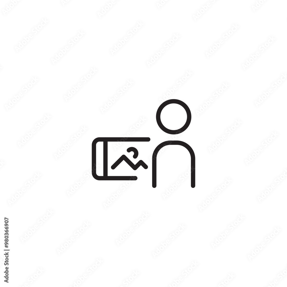 Photo on smartphone with camera, hand is holding smartphone and doing photo. Editable icon. Photo on smartphone with camera, hand is holding smartphone and doing photo. Editable icon.