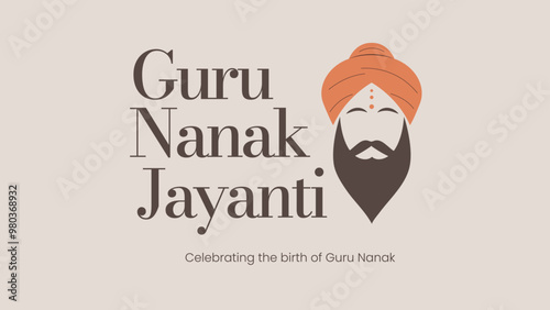 Guru Nanak Jayanti Gurpurab poster of Guru Gobind Singh for 