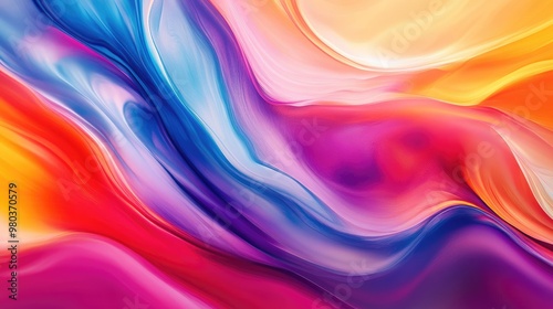 Wallpaper Mural Bright and colorful abstract organic design with fluid, flowing shapes and vivid hues, creating a captivating background wallpaper (Generative AI) Torontodigital.ca