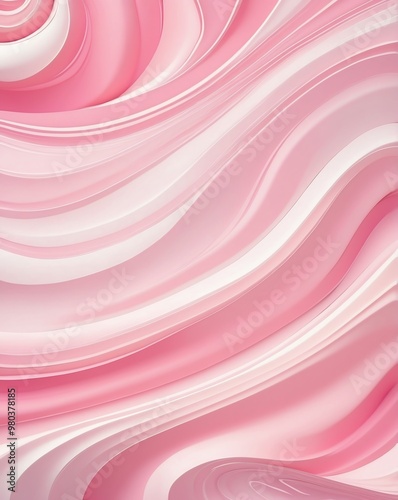 Soft candy swirls with gradient of pastel pink to white