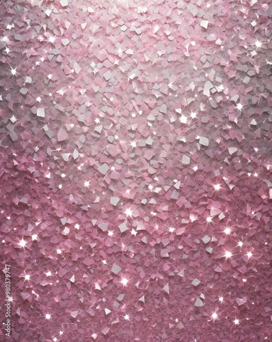 Soft glitter pattern with pink to silver gradient