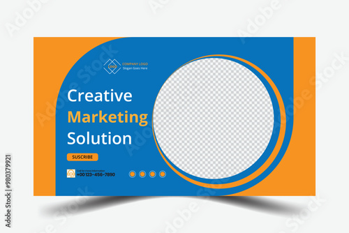    Attractive corporate travel business YouTube thumbnail template design and editable social media post web banner template.