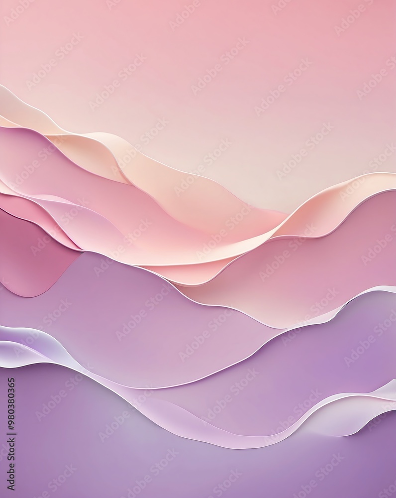 Fototapeta premium Soft jewel tones with gradient of blush pink to lavender
