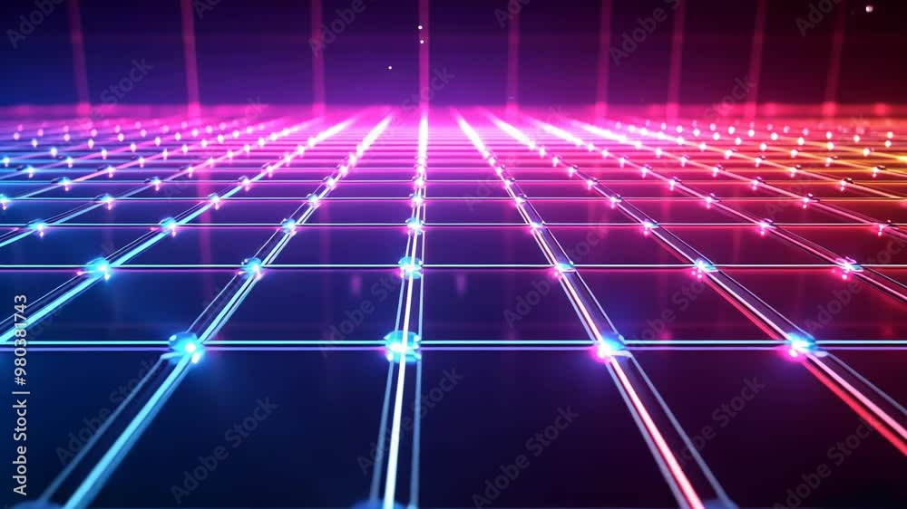 Futuristic Neon Grid Landscape Futuristic Neon Grid Landscape