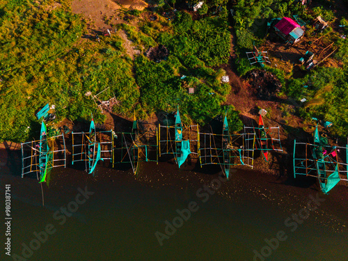 The harbor at Santa Ana, Cagayan is a bustling hub for local fishermen, cargo vessel. photo