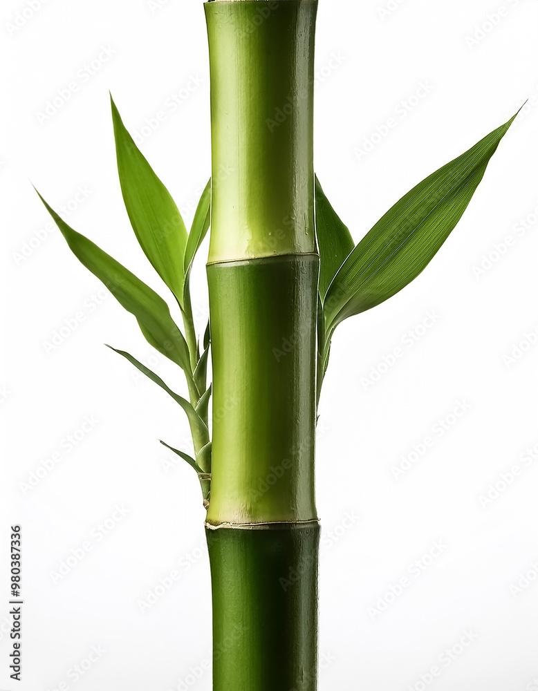 Obraz premium bamboo stalk isolated on white background