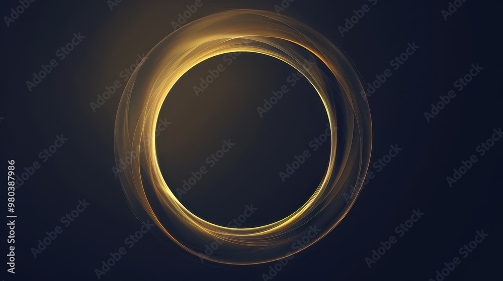 Abstract design shows a circle. The backdrop is textured and colorful.