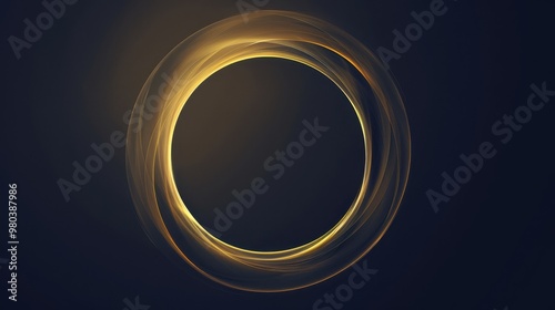 Abstract design shows a circle. The backdrop is textured and colorful.