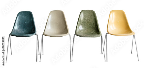 PNG Chairs in a row, collage element, transparent background