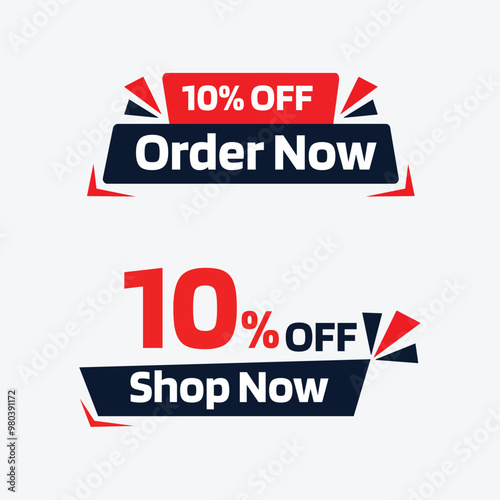Shop Now offer Tag Fully Editable Vector or EPS