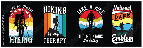 Mountain Memories: Custom Hiking T-Shirt Vectors