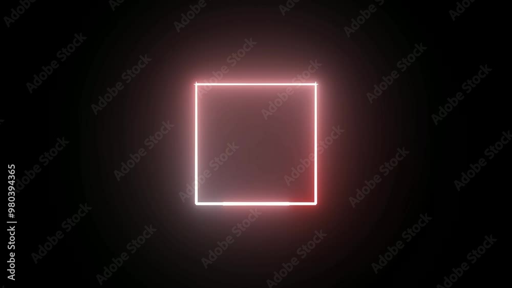 neon light glowing square animation and loading sabar 4k stock video neon light glowing square animation and loading sabar 4k stock video