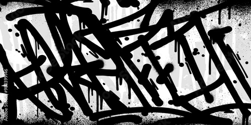Abstract graffiti background with scribbles and brush hand-drawn style. Street art graffiti urban theme for prints, banners, and textiles in vector format.