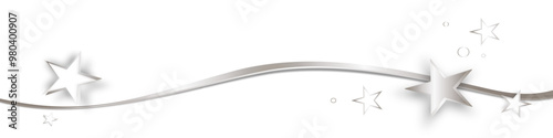 Silber Weihnachten Banner Hintergrund Stern Banner Silber