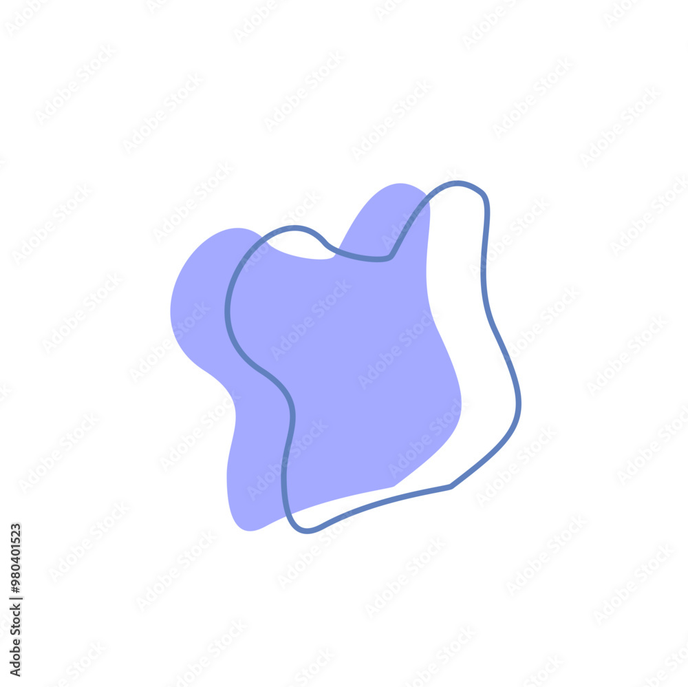 purple blob circle silhouette icon. Vector collection of blob shapes
