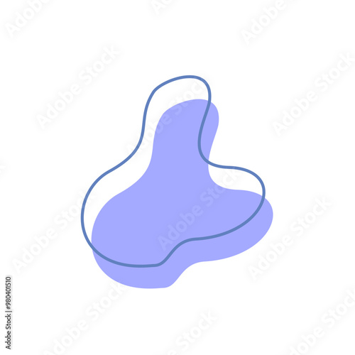 purple blob circle silhouette icon. Vector collection of blob shapes