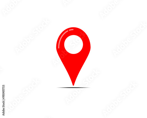 location icon. location marker on map. Flat vector navigation illustration on white background
