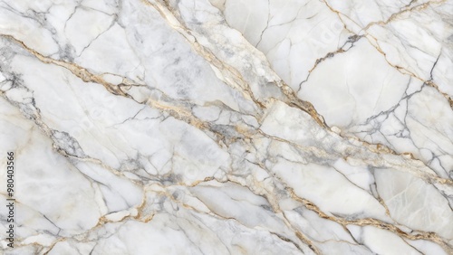 Luxurious white marble texture featuring delicate gray veins, creating a sophisticated and timeless visual effect, perfect for high-end design and architectural projects.