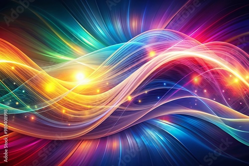 Vibrant abstract background featuring flowing wavy lines in mesmerizing patterns, generated using innovative technology, perfect for futuristic, tech, or creative concept representations.