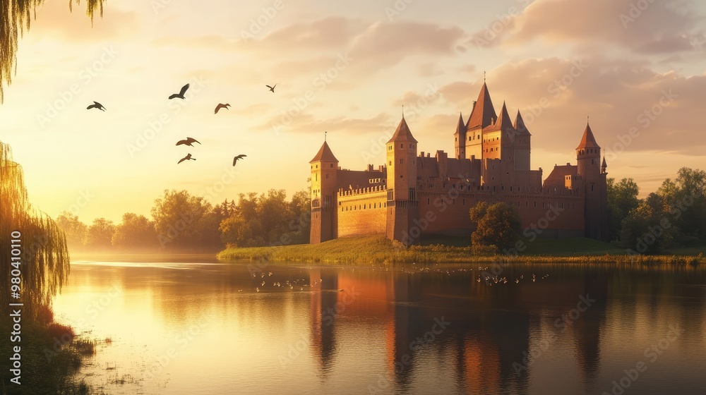 Fototapeta premium church on the river