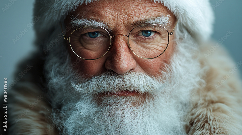 Santa Claus with round glasses. Santa Claus with round glasses.