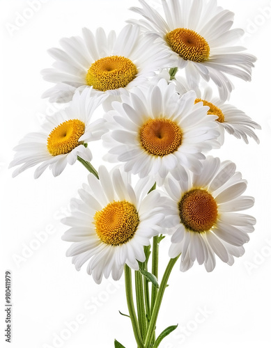 daisy flowers isolated on white background