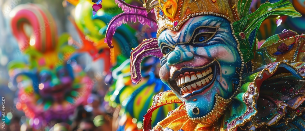 Carnival, vibrant parade floats, colorful celebration, festive atmosphere Carnival, vibrant parade floats, colorful celebration, festive atmosphere