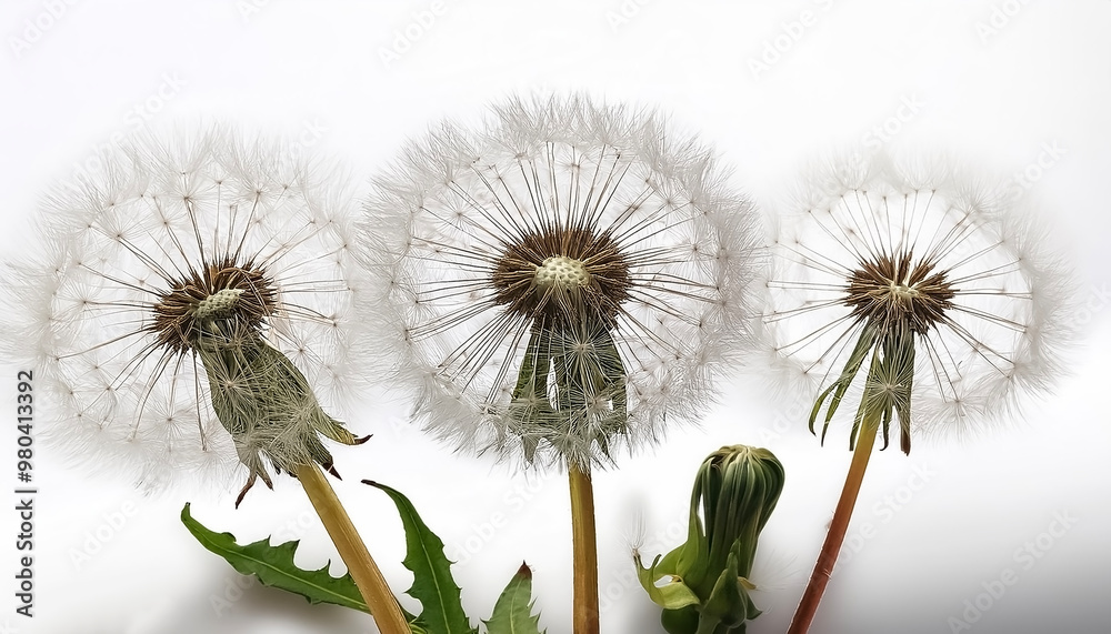 Obraz premium dandelion isolated on white background