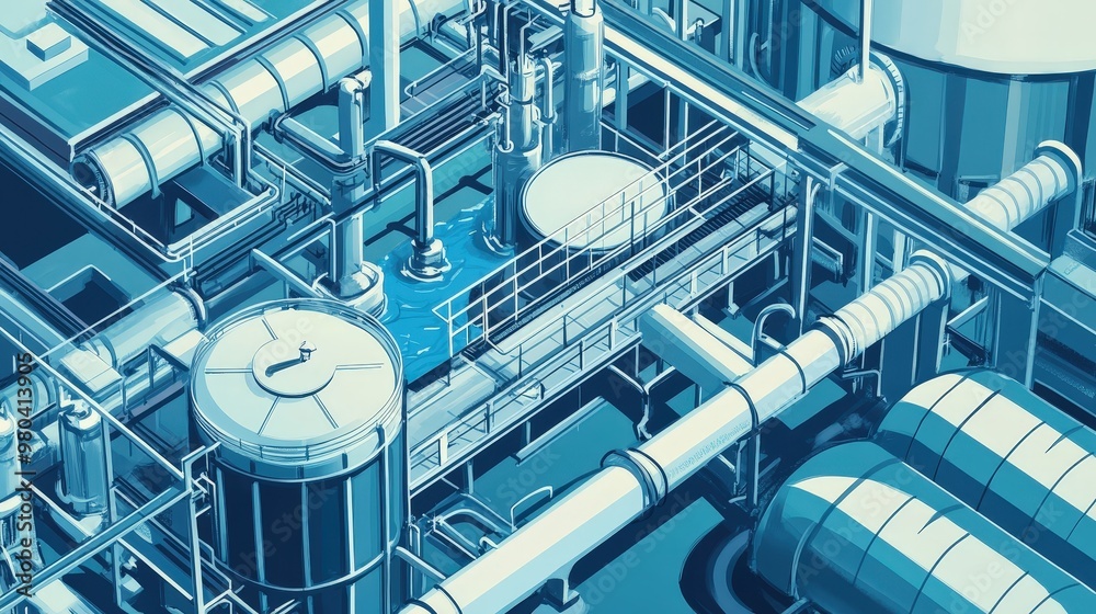 scene of an industrial cooling system scene of an industrial cooling system