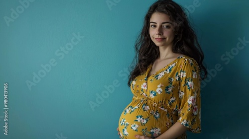 
Midsection portrait of unrecognizable woman during the last months of pregnancy holding her big belly. old pregnant woman