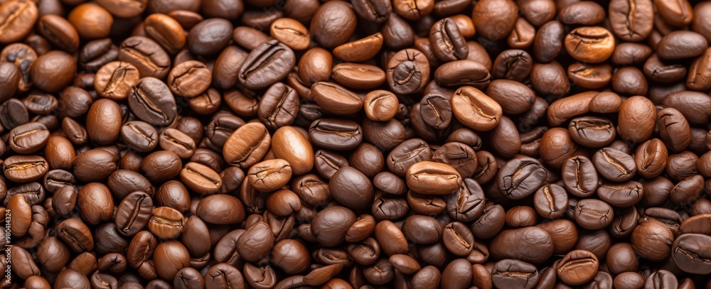 Close-up of roasted coffee beans for café decoration or prints Close-up of roasted coffee beans for café decoration or prints